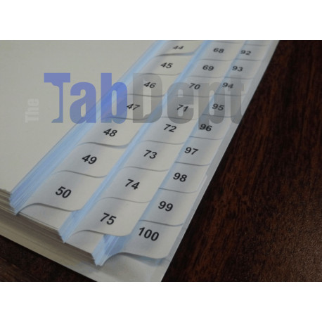 Numbered Tabs (up to 5000)