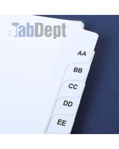 Letter tabs AA to ZZ