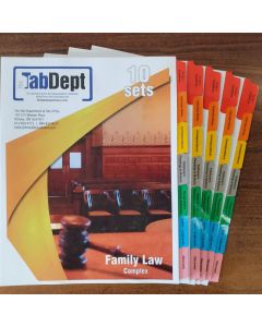 10 Sets of colorful family law tab dividers