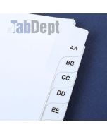 Letter tabs AA to ZZ