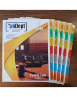 Package of five sets of multicolored index tab dividers for Family Law
