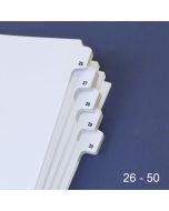 Single Numbered Tabs 26-50